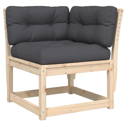 6 Piece Garden Sofa Set with Cushions Solid Wood Pine