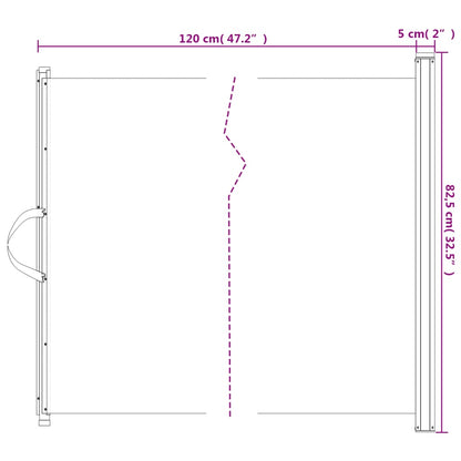 Retractable Pet Gate White 82.5x125 cm