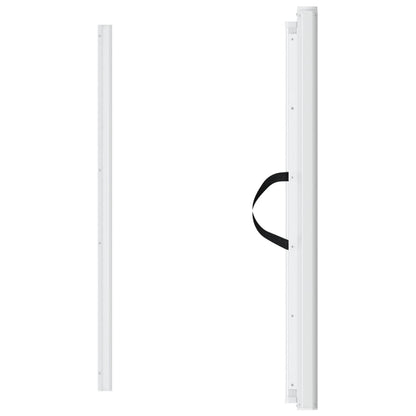 Retractable Pet Gate White 117.5x125 cm