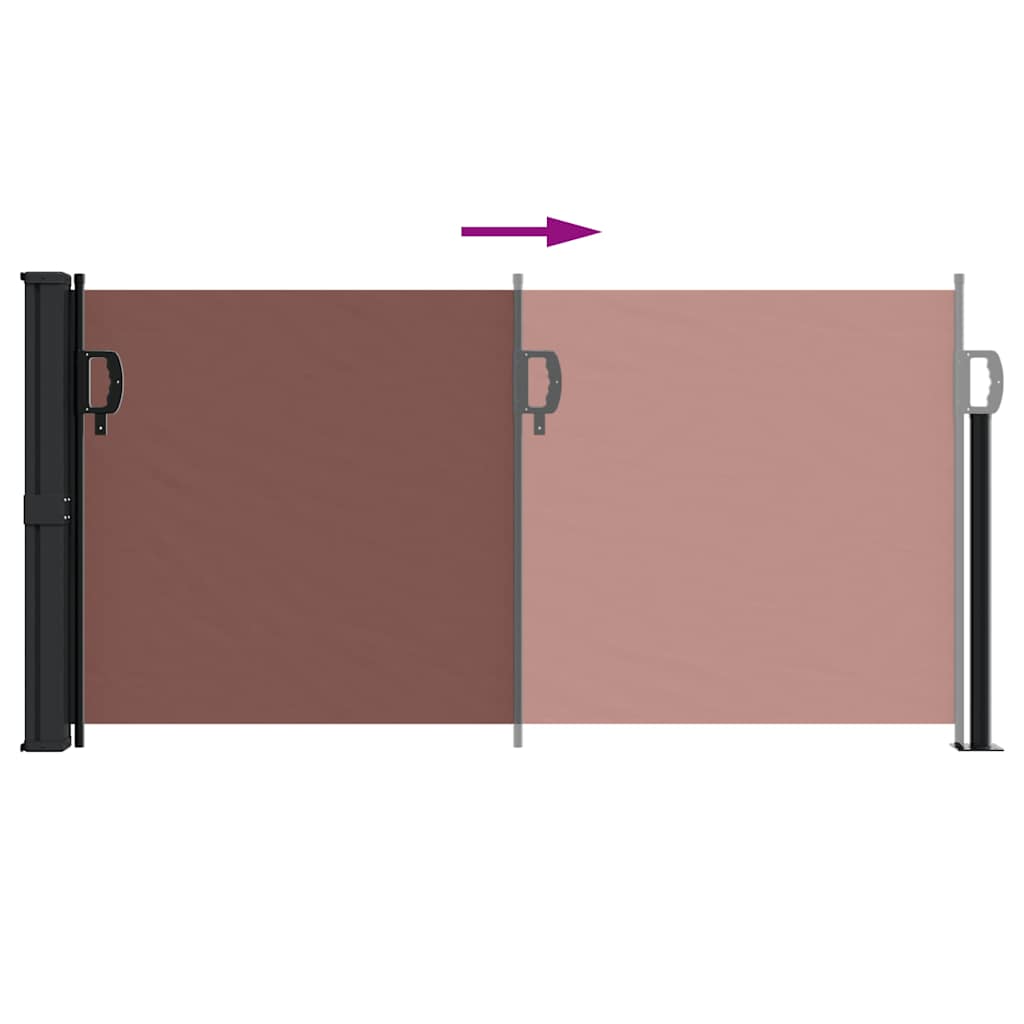 Retractable Side Awning Brown 100x300 cm
