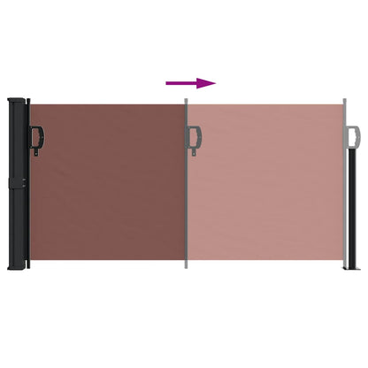 Retractable Side Awning Brown 100x300 cm