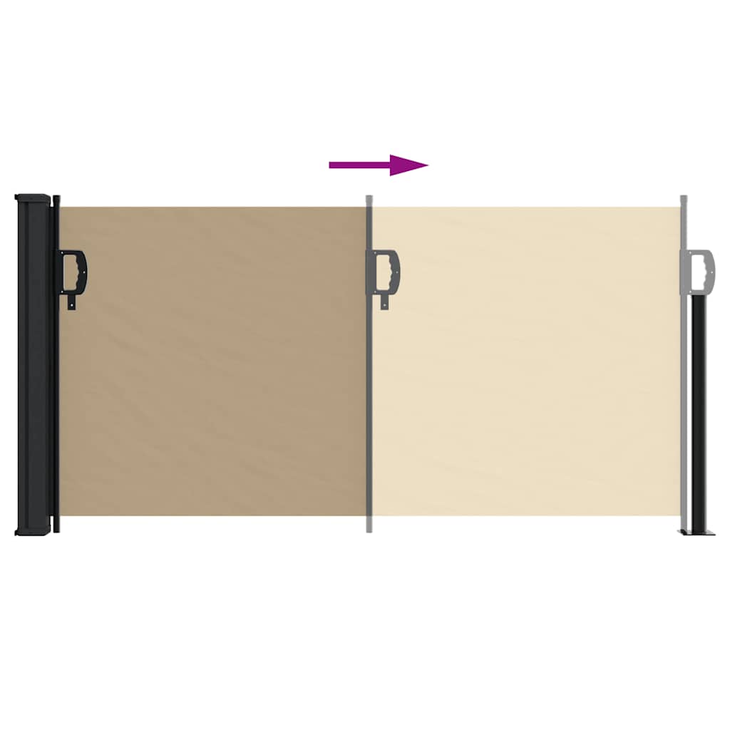 Retractable Side Awning Beige 100x300 cm