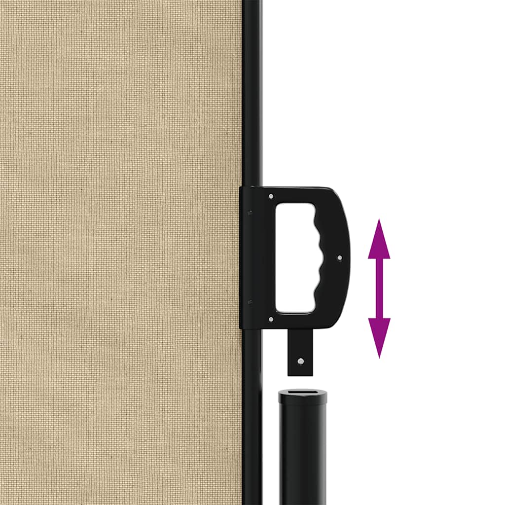 Retractable Side Awning Beige 100x300 cm