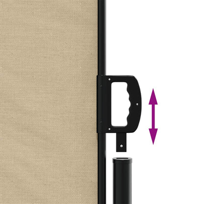 Retractable Side Awning Beige 100x300 cm