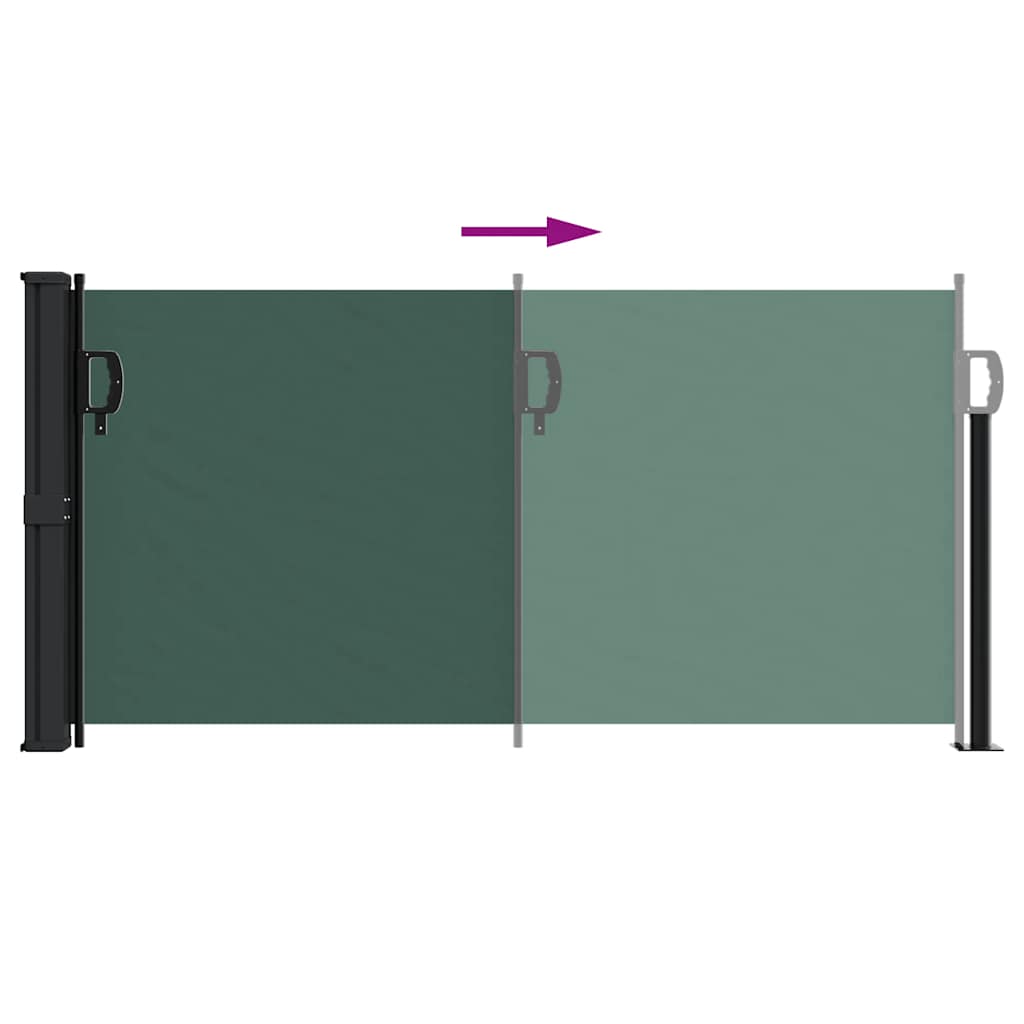 Retractable Side Awning Dark Green 100x300 cm