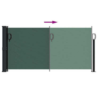 Retractable Side Awning Dark Green 100x300 cm