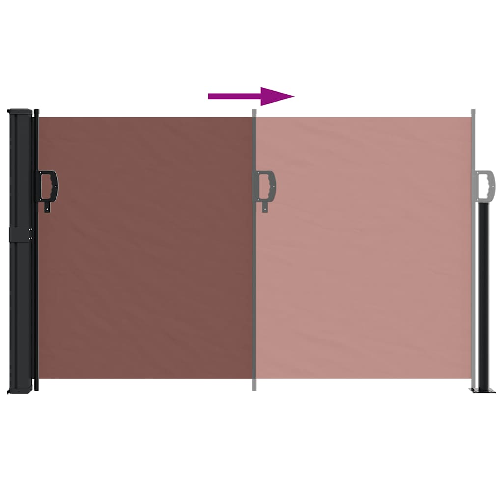 Retractable Side Awning Brown 117x300 cm