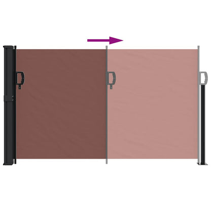 Retractable Side Awning Brown 117x300 cm