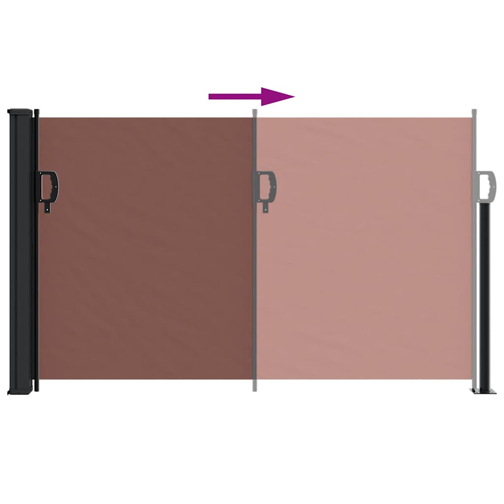 Retractable Side Awning Brown 117x300 cm