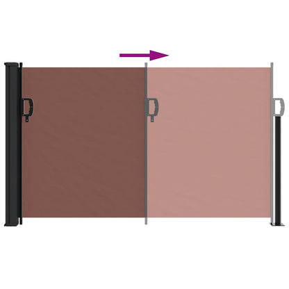 Retractable Side Awning Brown 117x300 cm