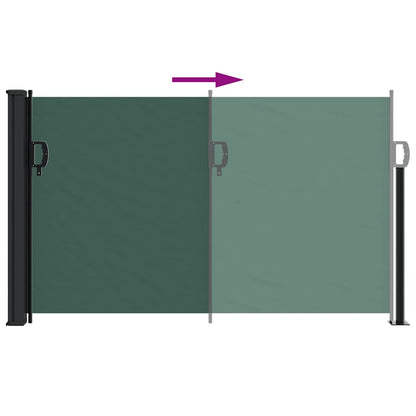 Retractable Side Awning Dark Green 117x300 cm
