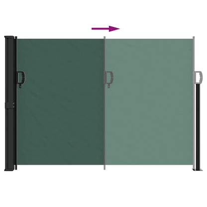Retractable Side Awning Dark Green 140x300 cm