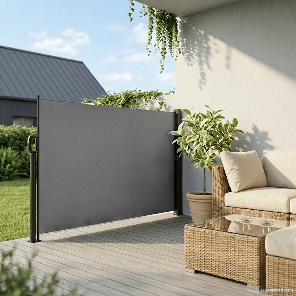 Retractable Side Awning Anthracite 160x300 cm