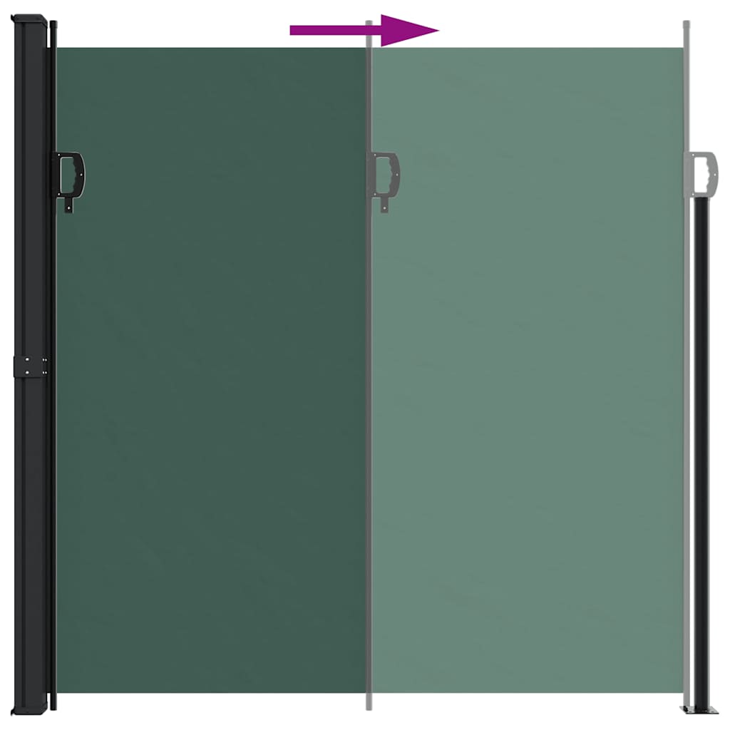 Retractable Side Awning Dark Green 200x300 cm