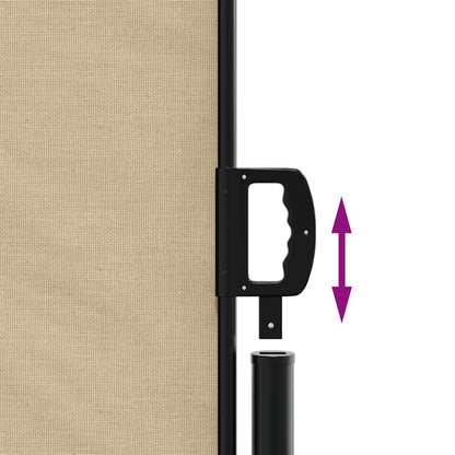 Retractable Side Awning Beige 220x300 cm