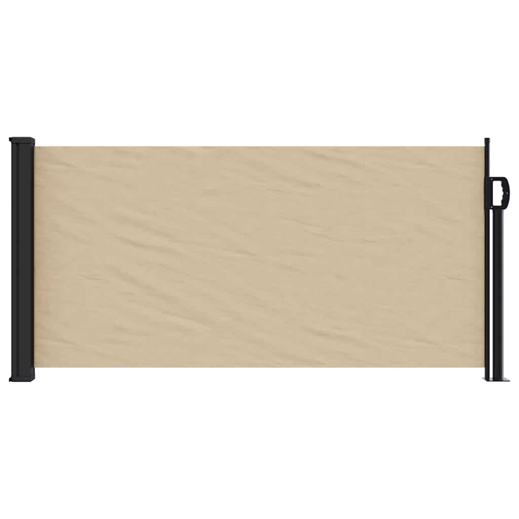 Retractable Side Awning Beige 100x500 cm