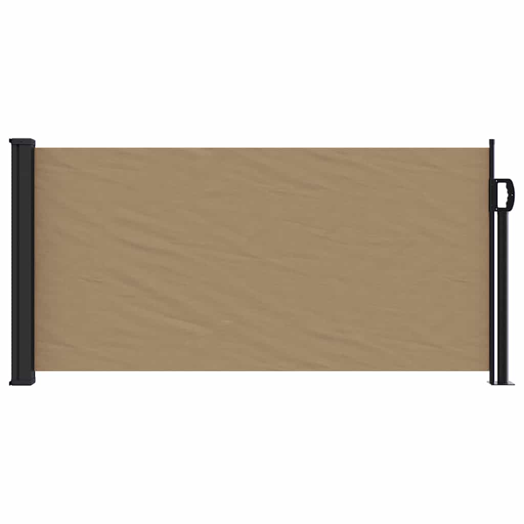 Retractable Side Awning Taupe 100x500 cm