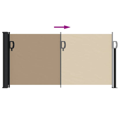 Retractable Side Awning Taupe 100x500 cm