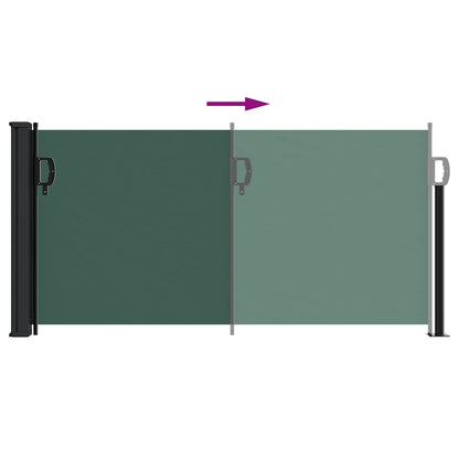Retractable Side Awning Dark Green 100x500 cm