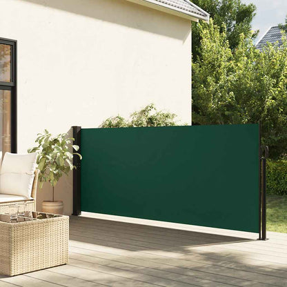 Retractable Side Awning Dark Green 100x500 cm