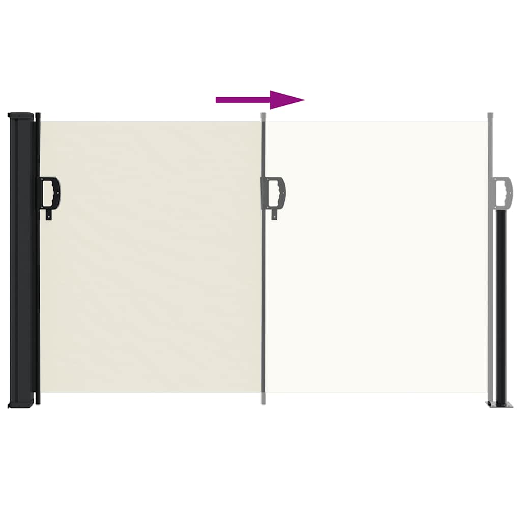 Retractable Side Awning Cream 120x500 cm