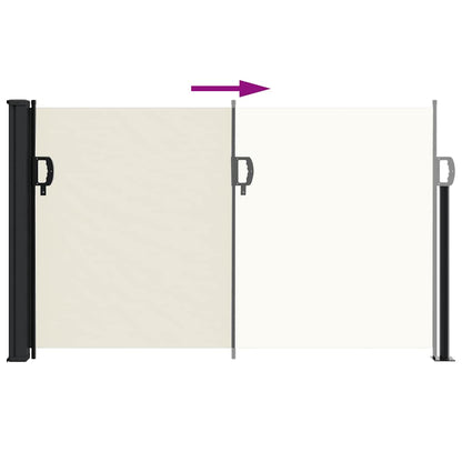 Retractable Side Awning Cream 120x500 cm