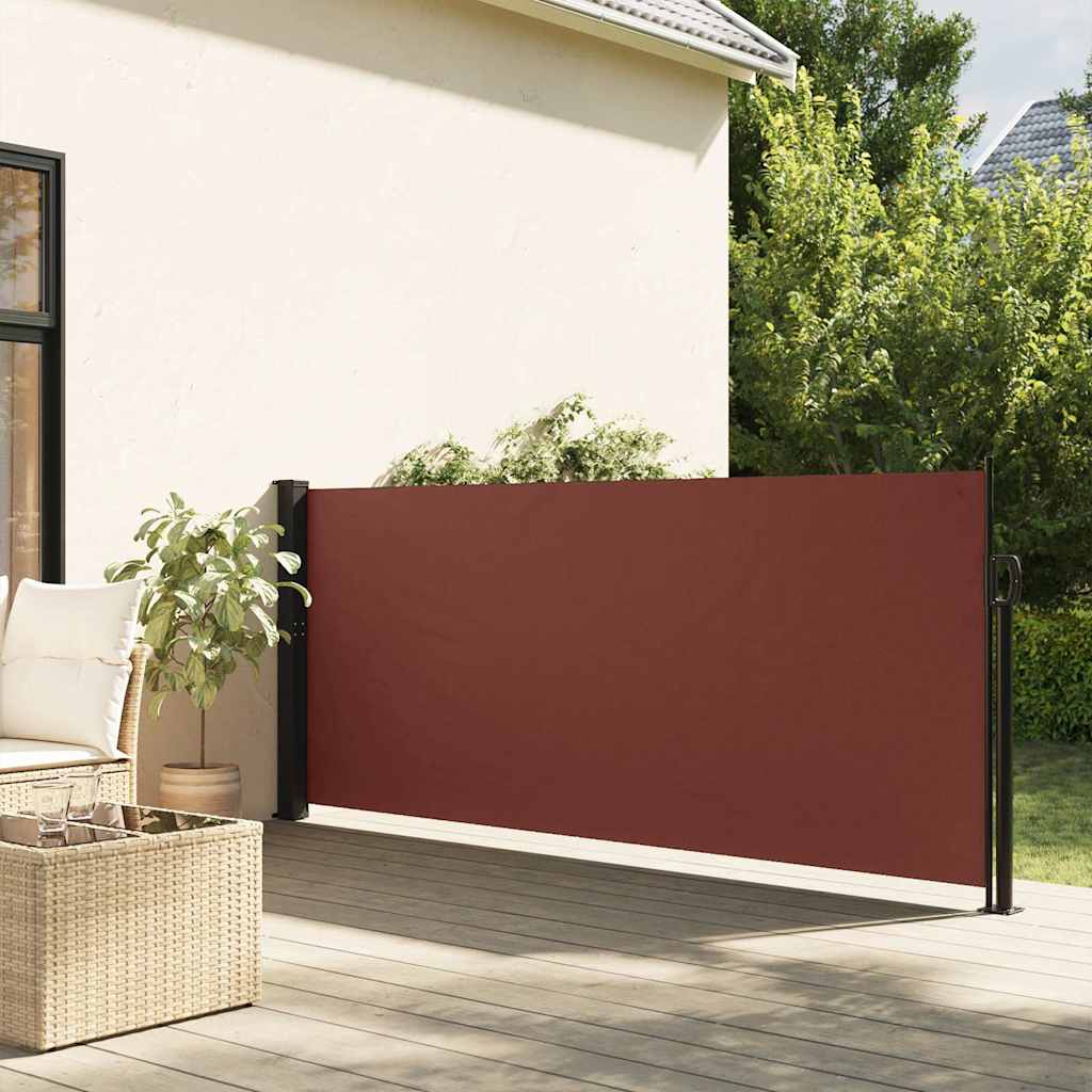 Retractable Side Awning Brown 120x500 cm