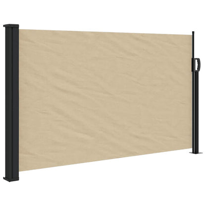 Retractable Side Awning Beige 120x500 cm