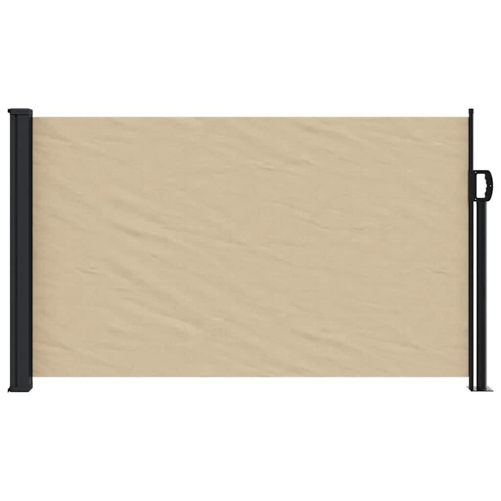 Retractable Side Awning Beige 120x500 cm
