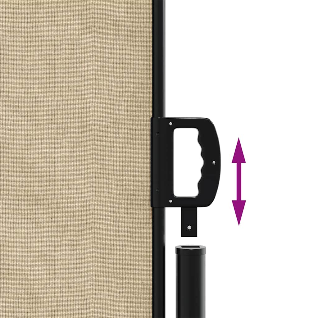 Retractable Side Awning Beige 120x500 cm