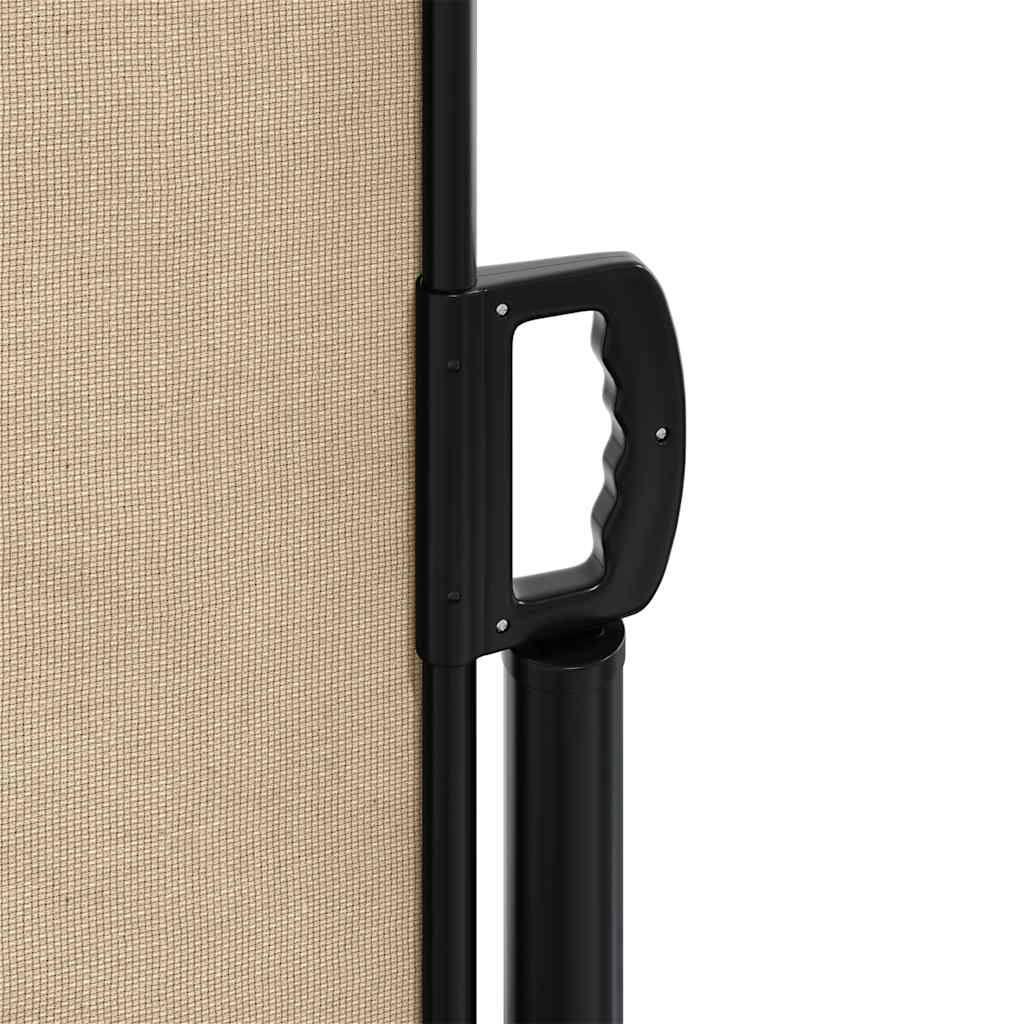 Retractable Side Awning Beige 120x500 cm