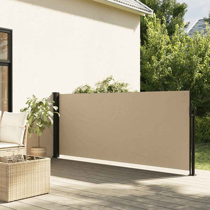 Retractable Side Awning Beige 120x500 cm