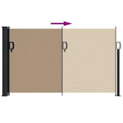 Retractable Side Awning Taupe 120x500 cm