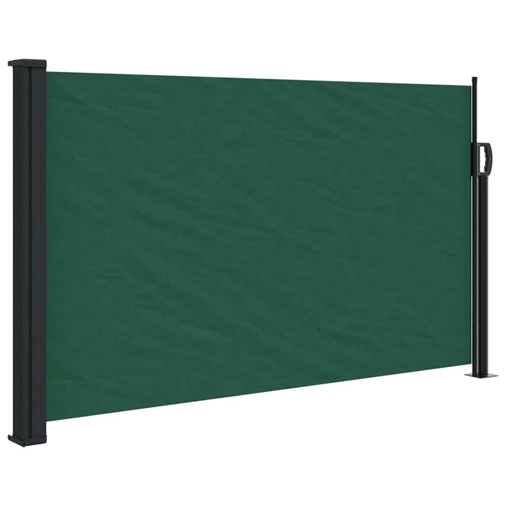 Retractable Side Awning Dark Green 120x500 cm