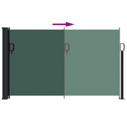 Retractable Side Awning Dark Green 120x500 cm