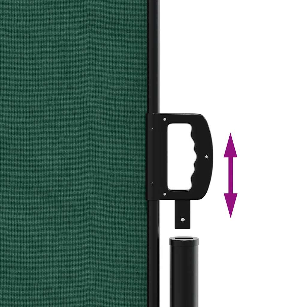 Retractable Side Awning Dark Green 120x500 cm