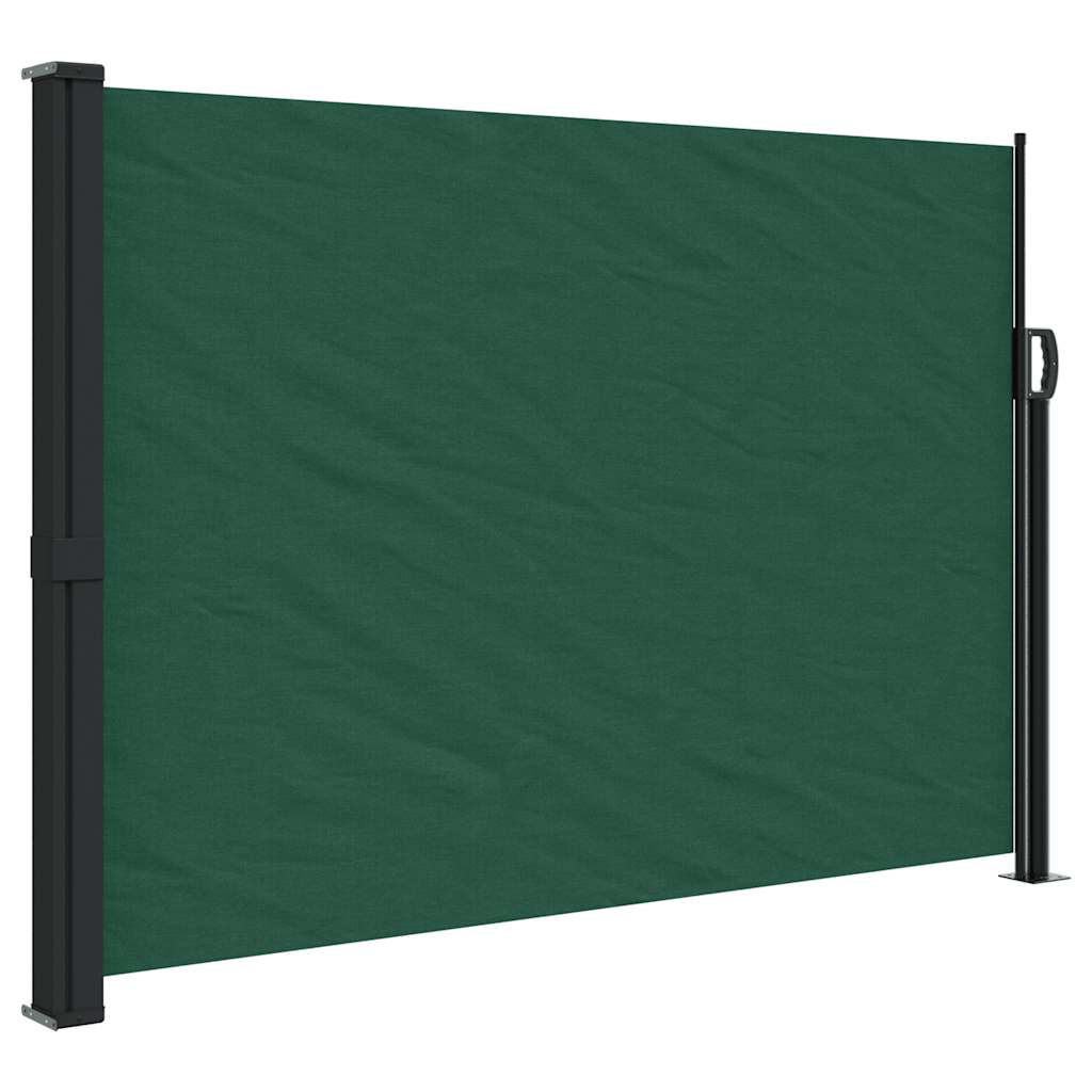 Retractable Side Awning Dark Green 140x500 cm