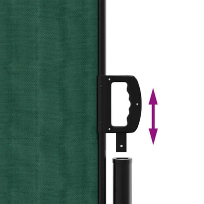 Retractable Side Awning Dark Green 140x500 cm