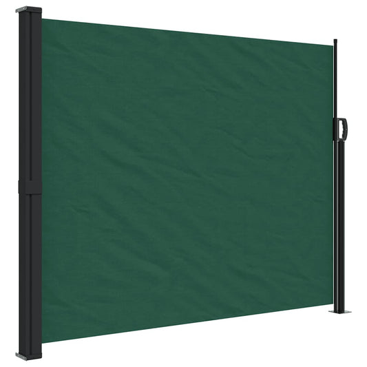 Retractable Side Awning Dark Green 160x500 cm