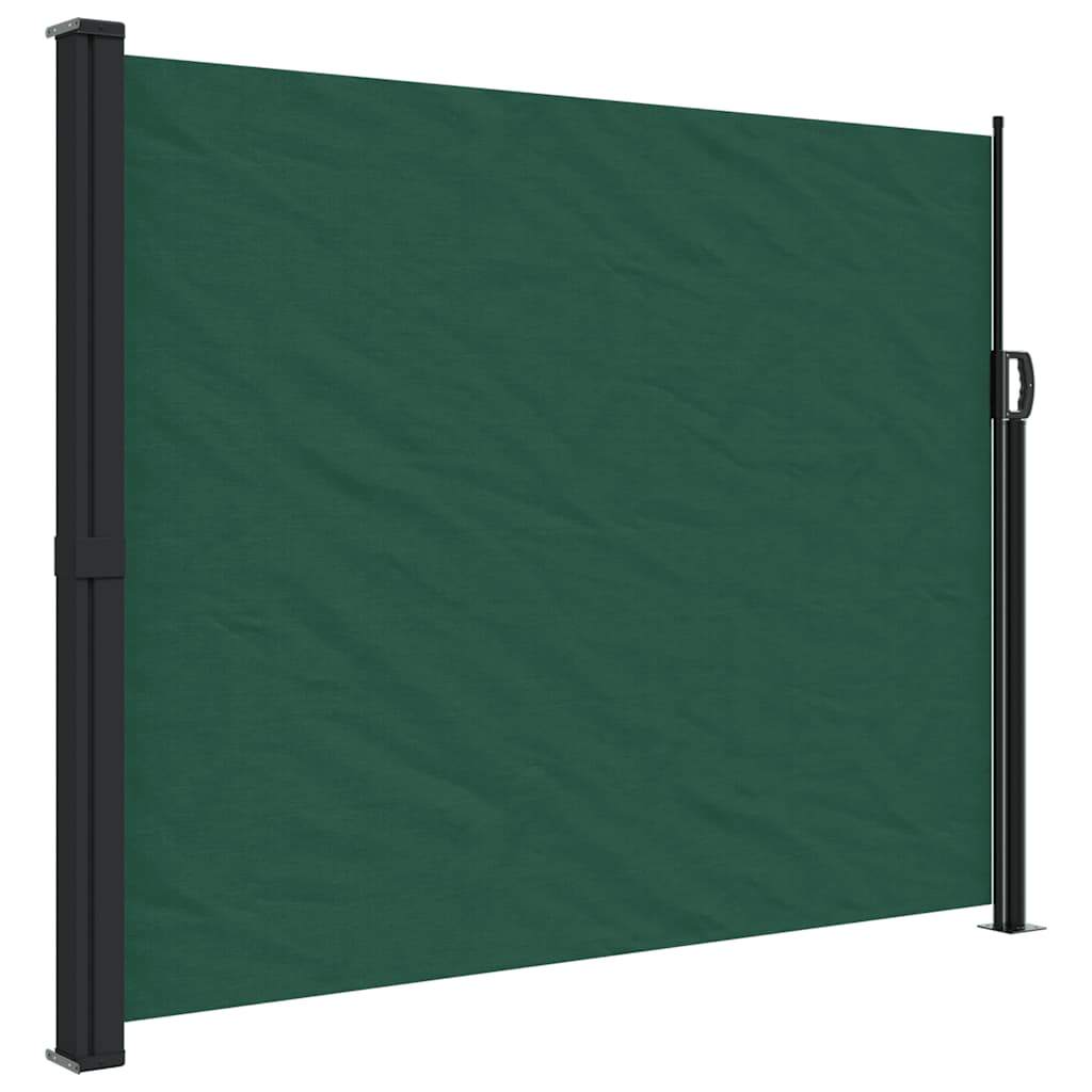 Retractable Side Awning Dark Green 160x500 cm