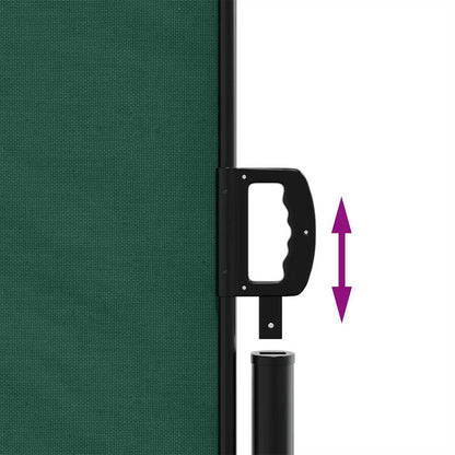 Retractable Side Awning Dark Green 160x500 cm