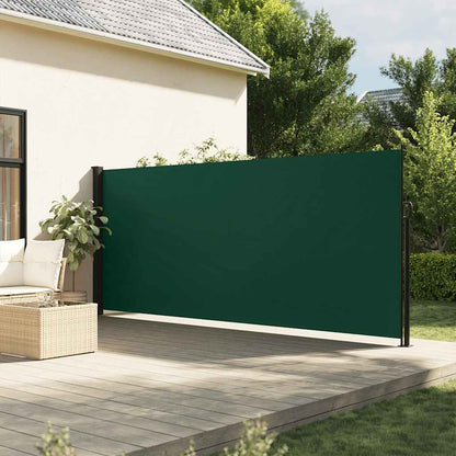 Retractable Side Awning Dark Green 160x500 cm