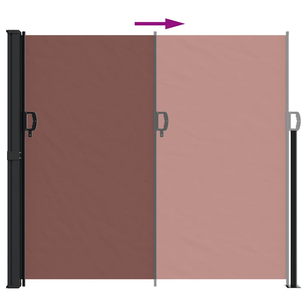 Retractable Side Awning Brown 180x500 cm
