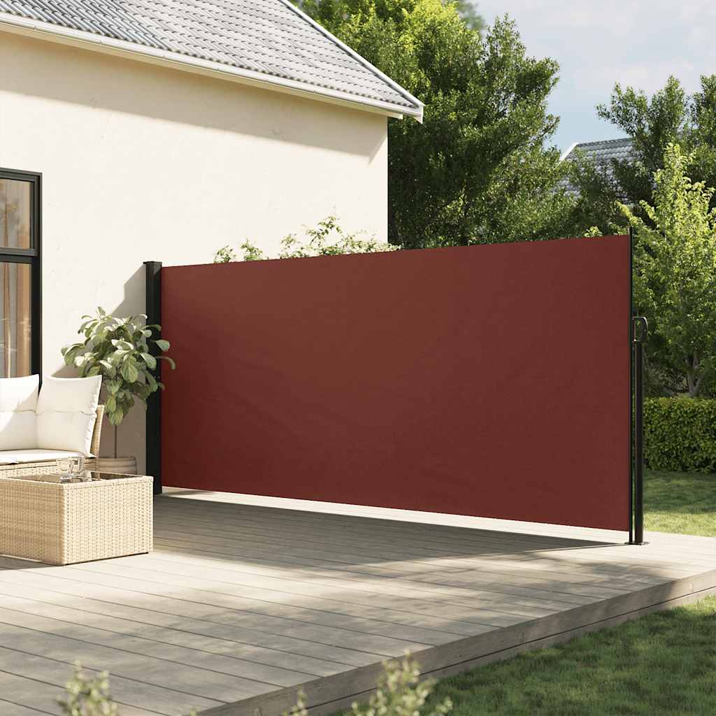 Retractable Side Awning Brown 180x500 cm