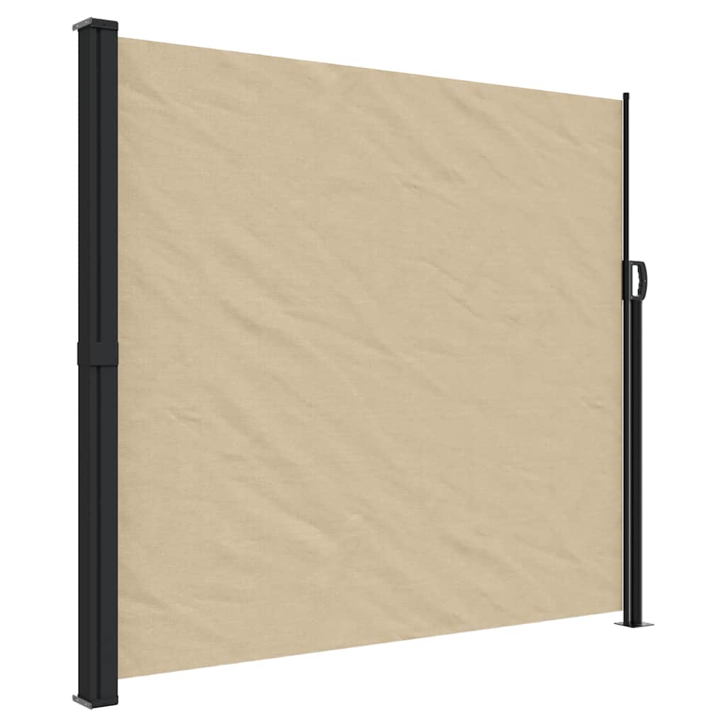 Retractable Side Awning Beige 180x500 cm