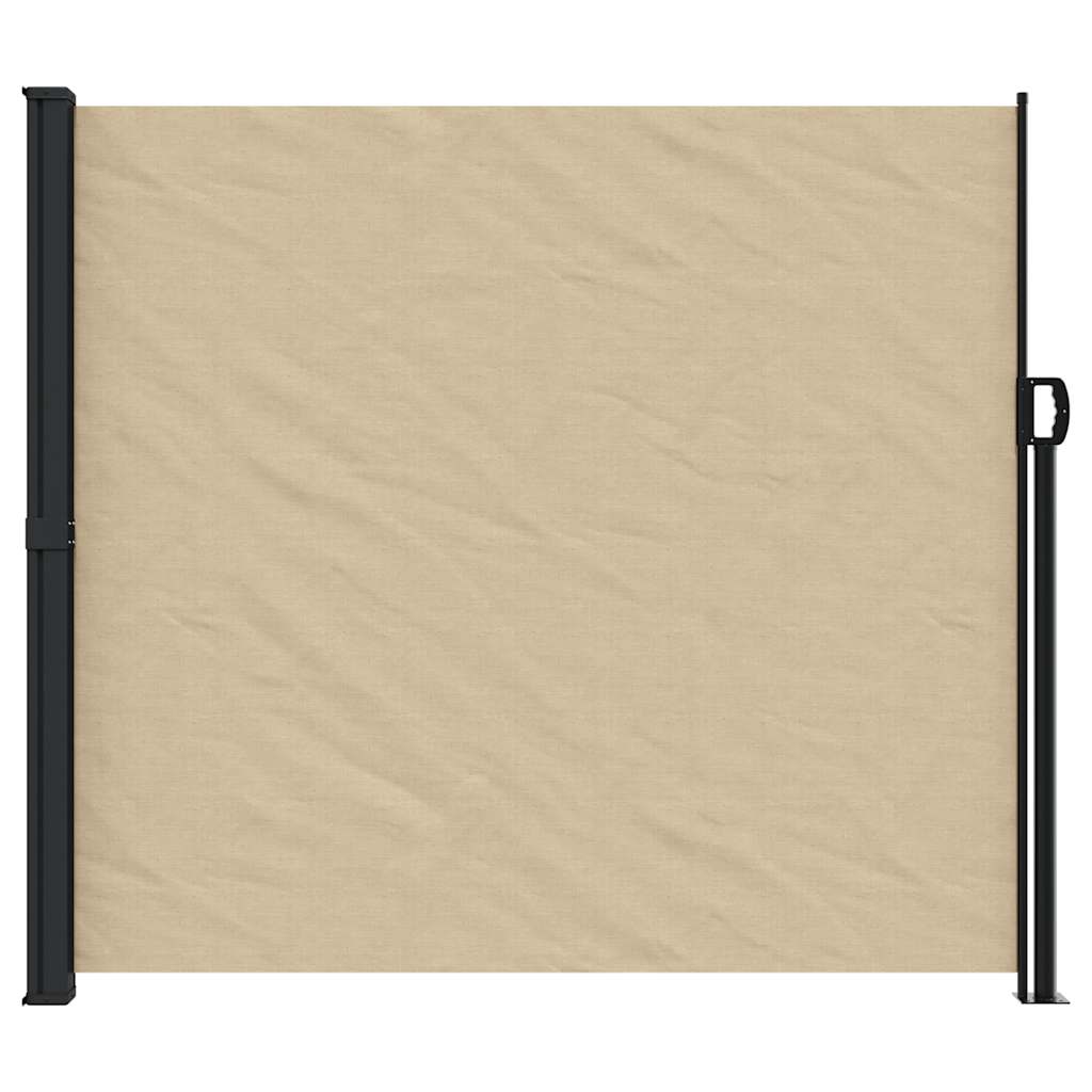 Retractable Side Awning Beige 180x500 cm