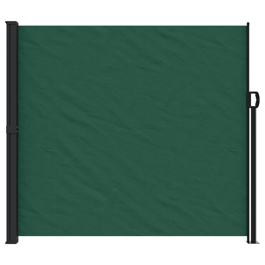 Retractable Side Awning Dark Green 180x500 cm