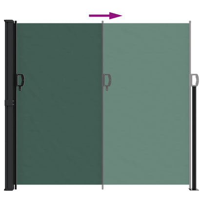 Retractable Side Awning Dark Green 180x500 cm