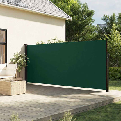 Retractable Side Awning Dark Green 180x500 cm