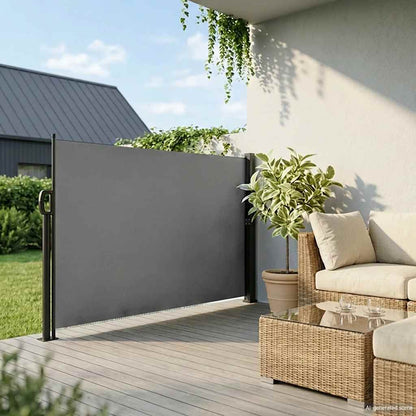 Retractable Side Awning Anthracite 180x500 cm